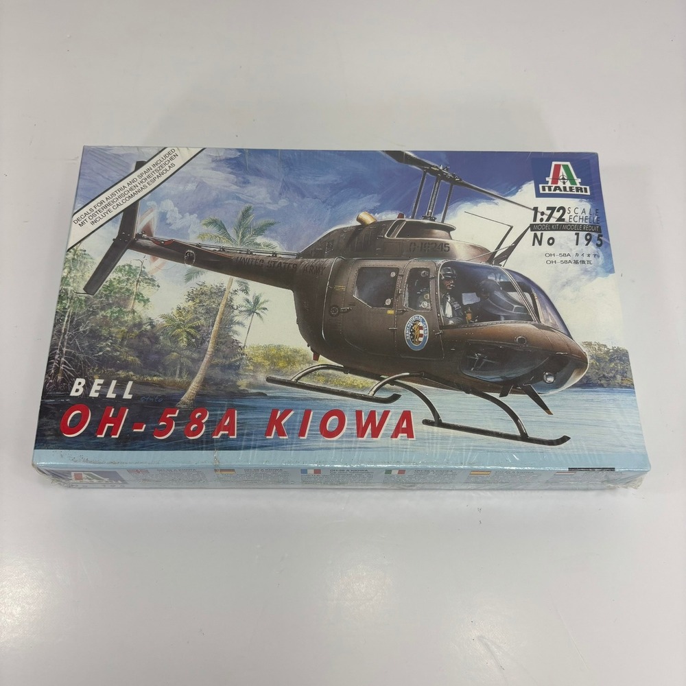 Italeri Bell OH-58A Kiowa Model Kit 1:72 Scale 195 New Sealed Vintage